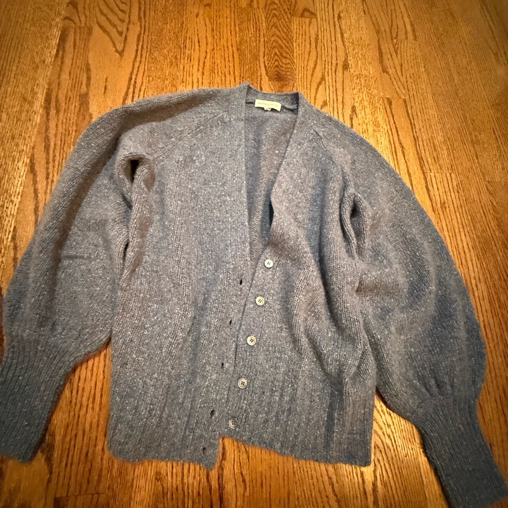 ANN MASHBURN Women’s Blue Cardigan Sweater